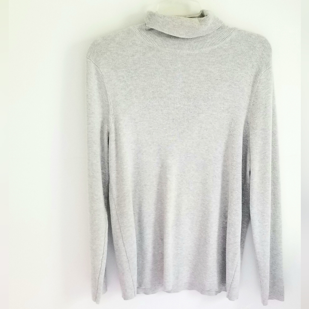 Chico's gray cotton blend turtleneck